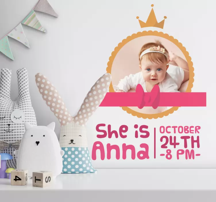 Anpassat babymeddelande klistermärke för barn - Tenstickers