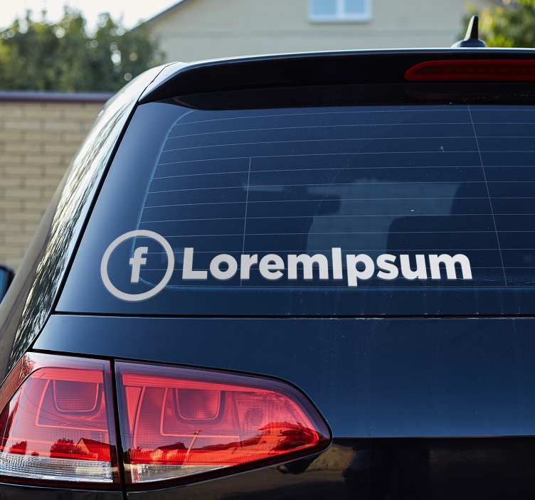 Anpassat facebook-konto bil klistermärke - Tenstickers