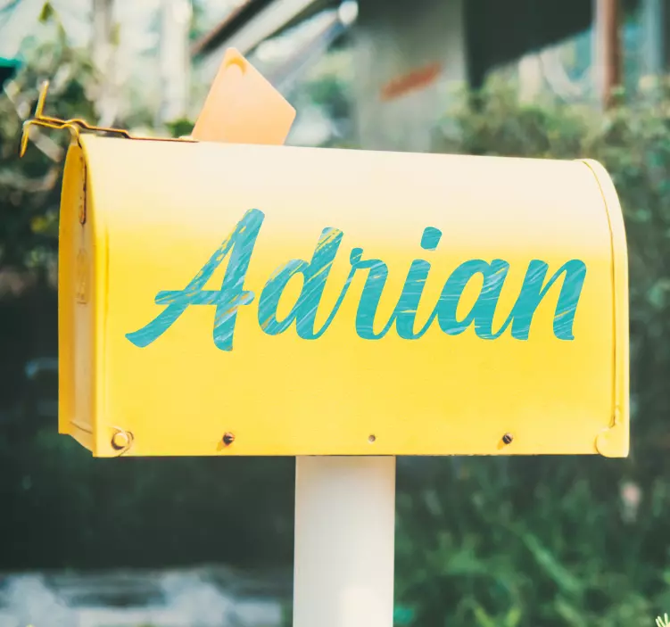 Anpassningsbart klassiskt namn brevlåda klistermärke - Tenstickers