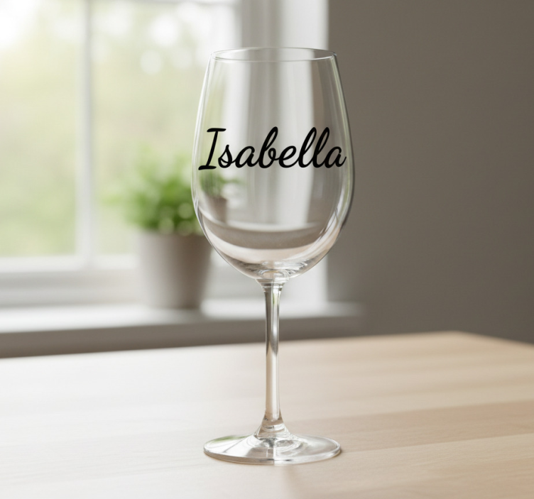 Anpassningsbar klistermärke vin glas etikett - Tenstickers
