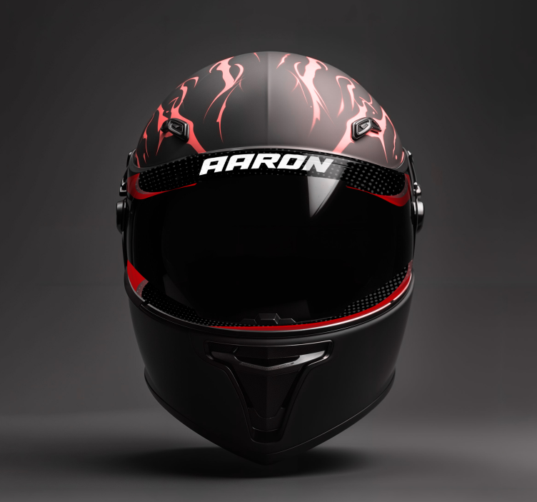 Anpassningsbar visirtext motorcykelklistermärke - Tenstickers