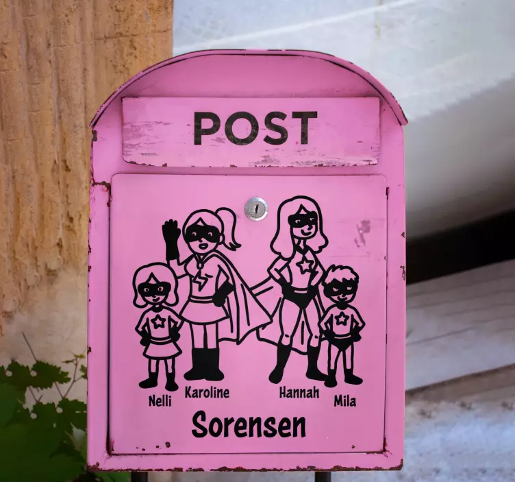Anpassningsbara familjehjältar Väggklistermärken djur - Tenstickers