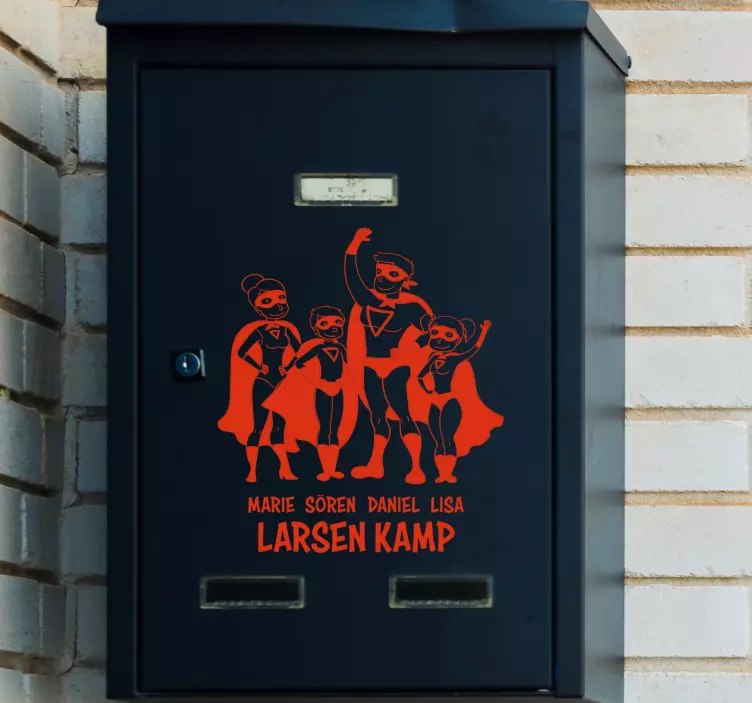 Anpassningsbara familjesuperhjältar Väggklistermärken djur - Tenstickers