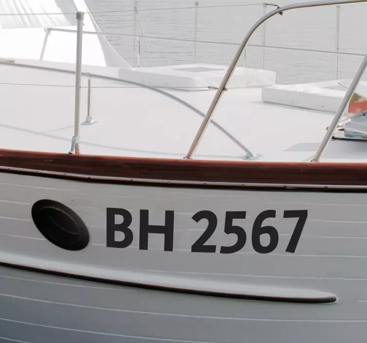 "Anpassningsbara fartyg registrering" Väggklistermärken sjömän - Tenstickers