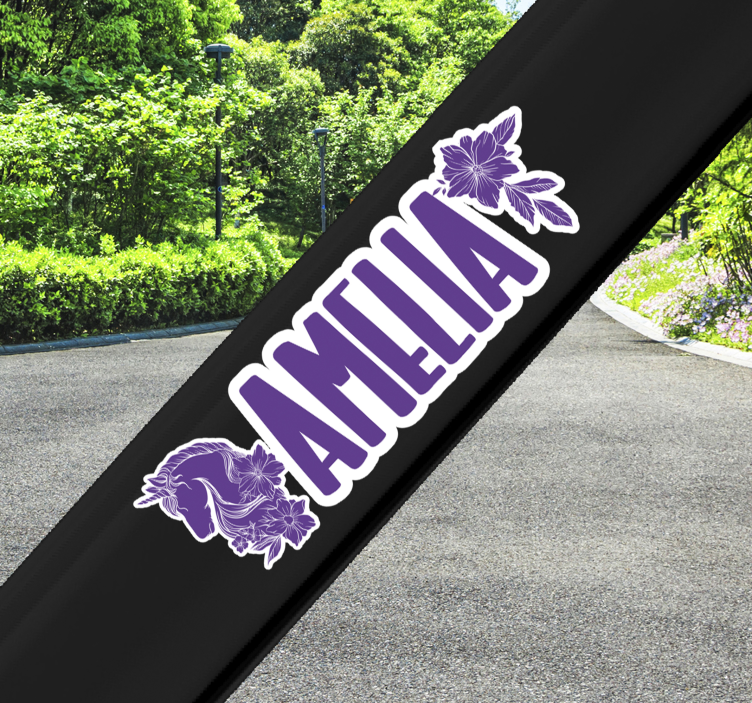 Anpassningsbara vackra unicorn cykel dekal - Tenstickers