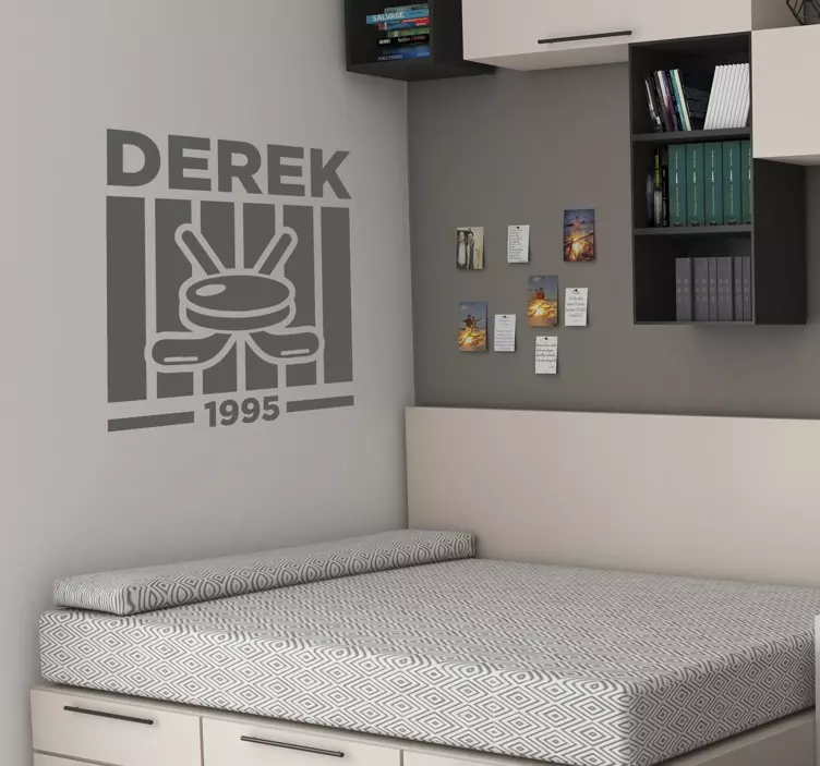 Personligt hockeyemblem sport klistermärke - Tenstickers