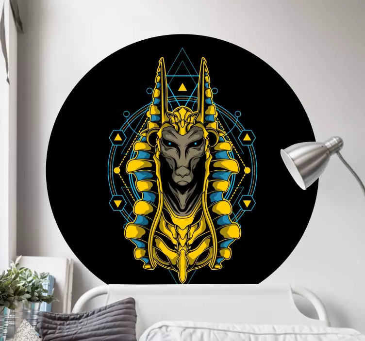Anubis huvud illustration politik klistermärken - Tenstickers