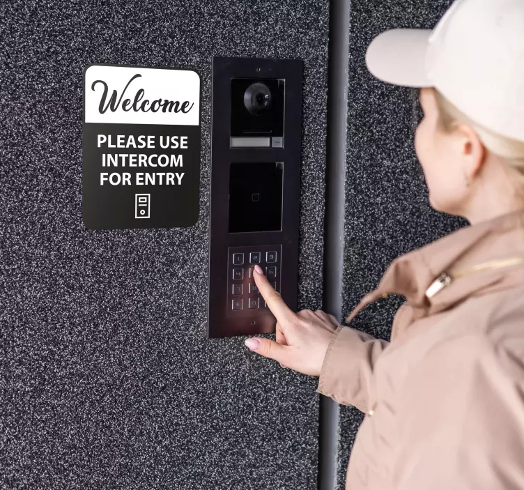 Använda intercom klistermärken olika skyltar - Tenstickers