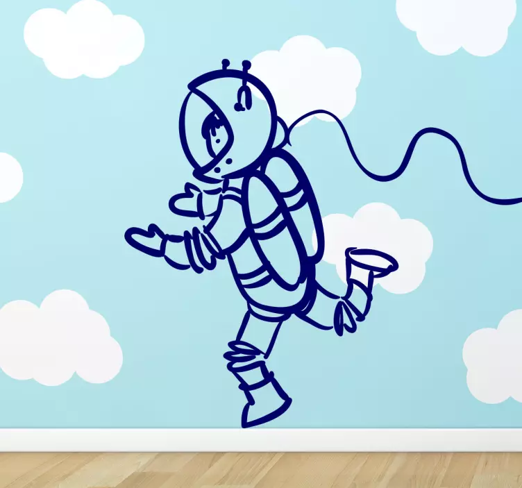 Astronaut rymd rymd vägg klistermärke - Tenstickers