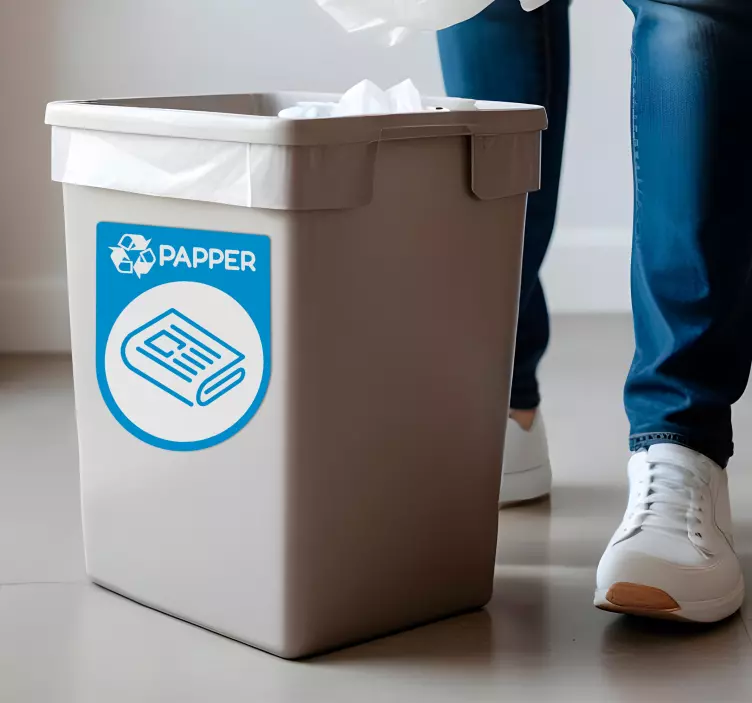 återvinningspapper Väggklistermärken behållare - Tenstickers