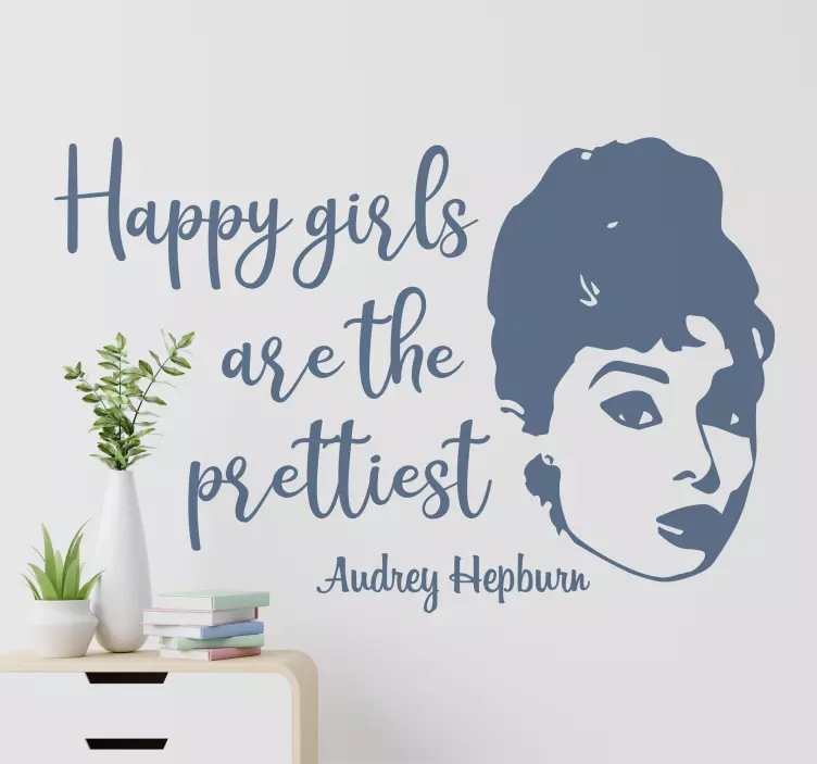 Audrey hepburn citationstecken motiverande vägg klistermärke - Tenstickers