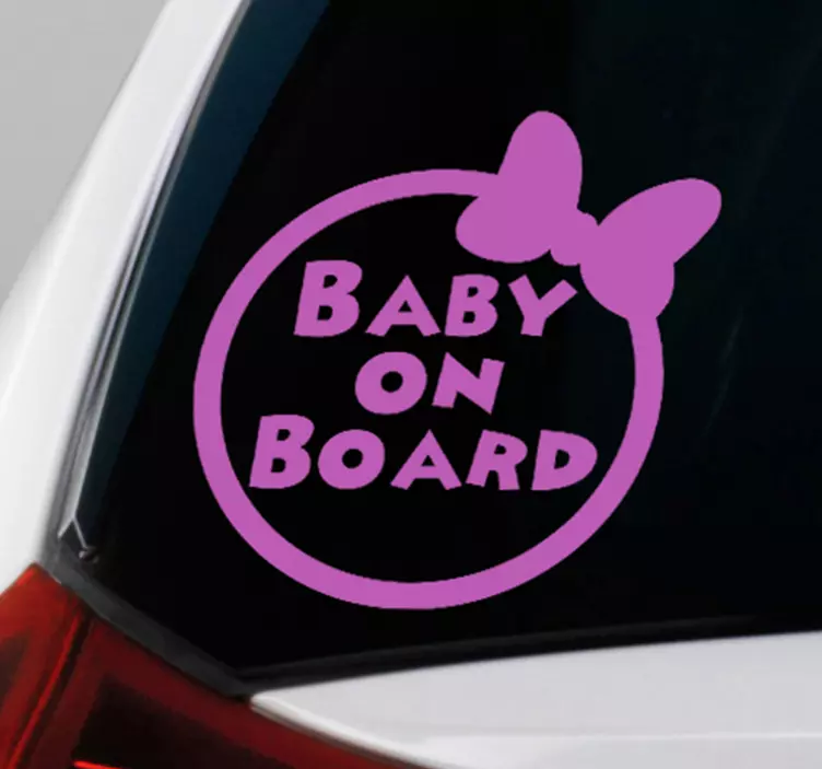 Baby minnie ombord baby ombord klistermärke - Tenstickers