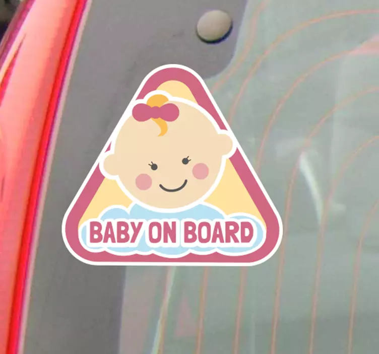 Baby ombord tecknad bilklistermärke - Tenstickers