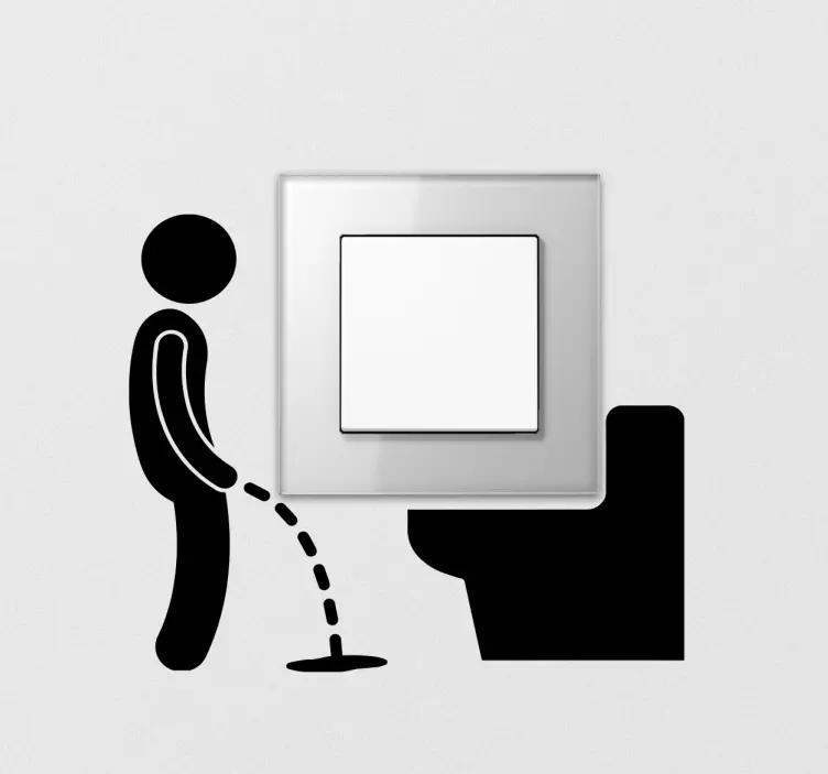 Badrumshumor ljusströmbrytare klistermärke - Tenstickers