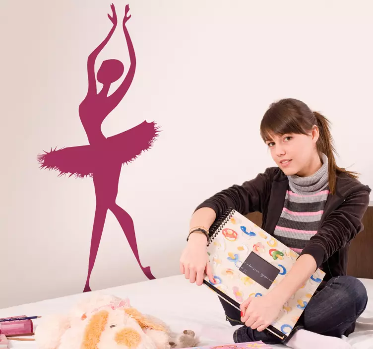 Ballerina silhuett dekal - Tenstickers