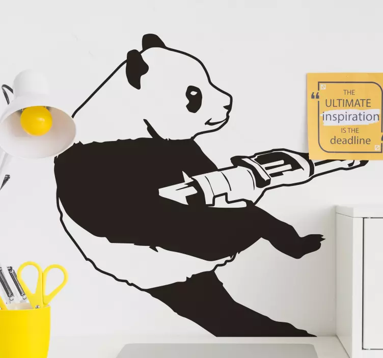 Bankig panda väggkonst klistermärke - Tenstickers