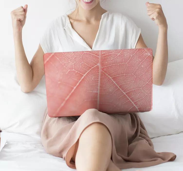 Bärbar levande korall textur laptop klistermärke - Tenstickers