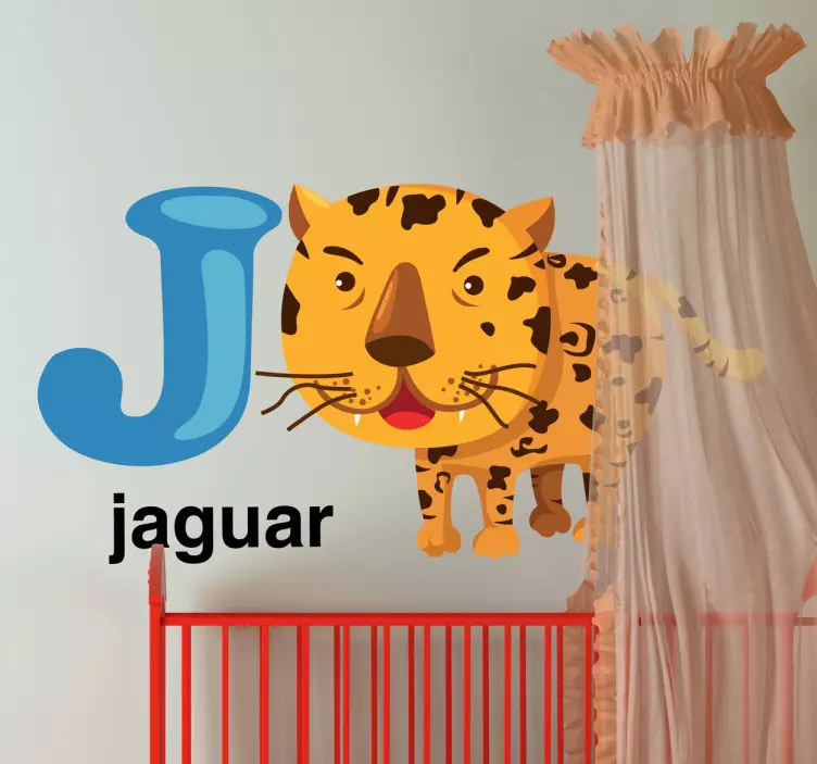 Barn bokstav j klistermärke - Tenstickers