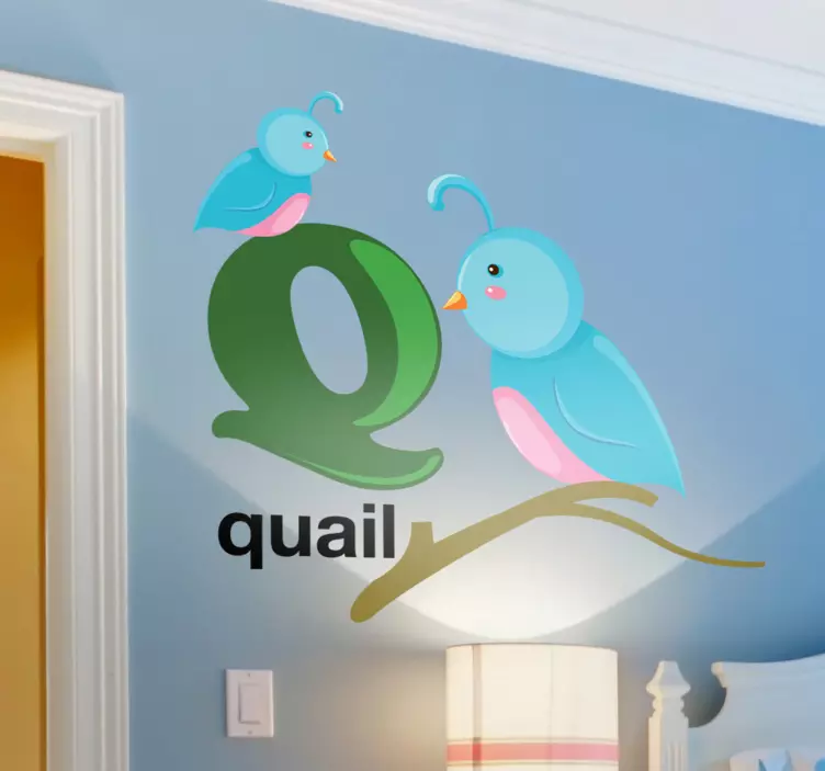 Barn brev q klistermärke - Tenstickers