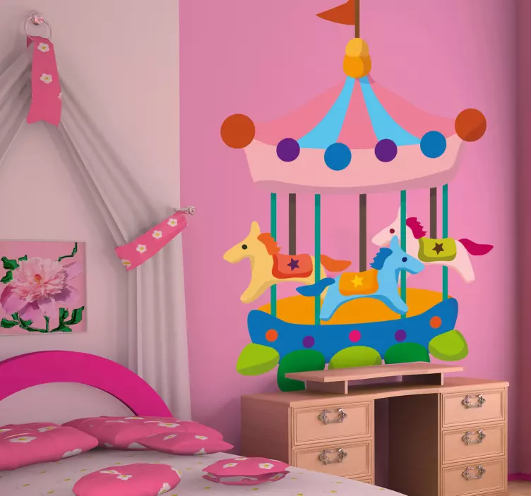 Barn karusell klistermärke - Tenstickers