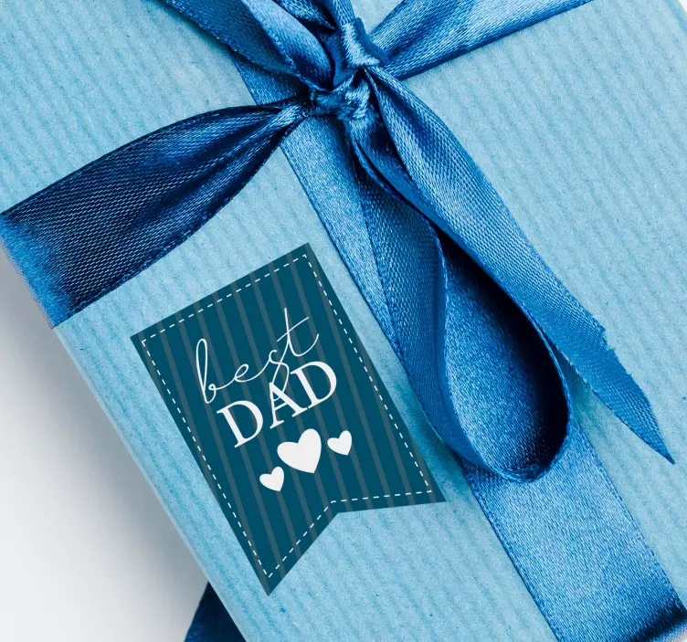 Bästa pappa etikett vinyl klistermärke - Tenstickers