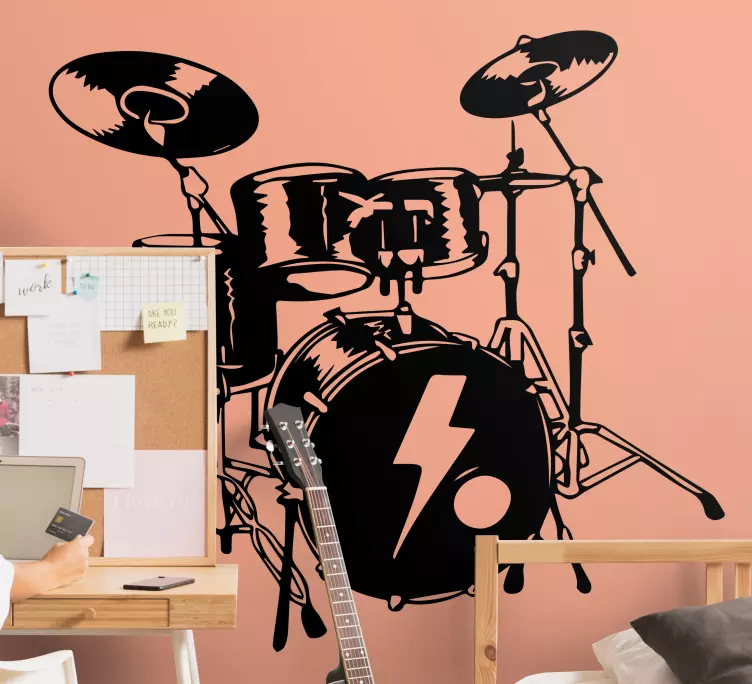 Batterie på en vit bakgrundsväggklistermärke - Tenstickers