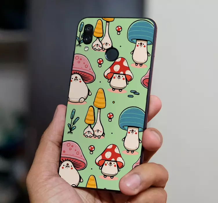 Bedårande svampfigurer Huawei klistermärke - Tenstickers