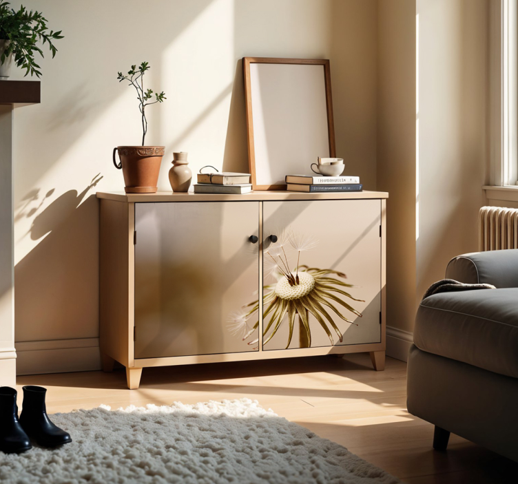 Beige maskros klistermärken til möbler - Tenstickers