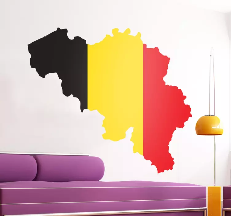 Belgiska flaggan flagga klistermärke - Tenstickers