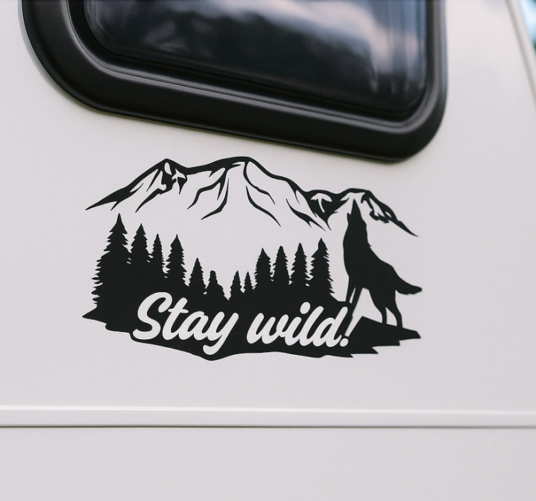stay wild! husvagn klistermärke - Tenstickers