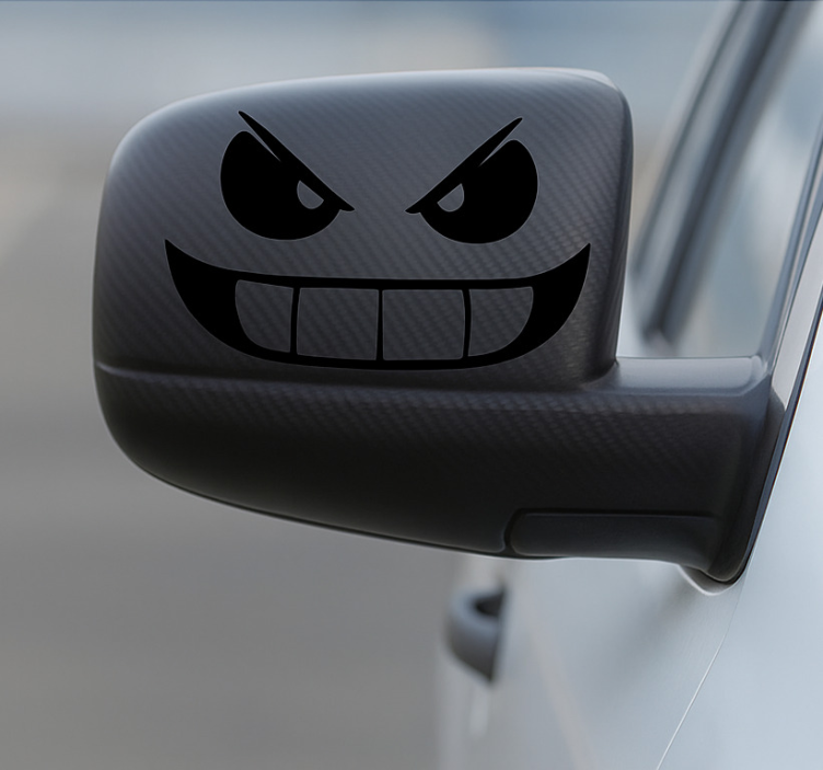 Bil klistermärke arga ansikten för backspeglar - Tenstickers