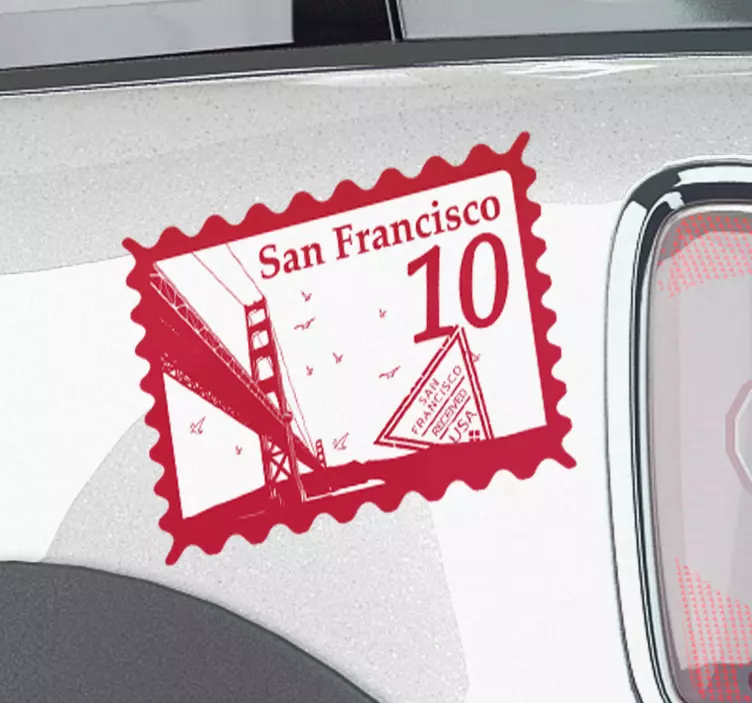 Bil klistermärke san francisco landmärke - Tenstickers