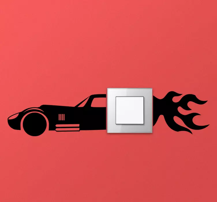 Bil som kör av ljusströmbrytardekal - Tenstickers