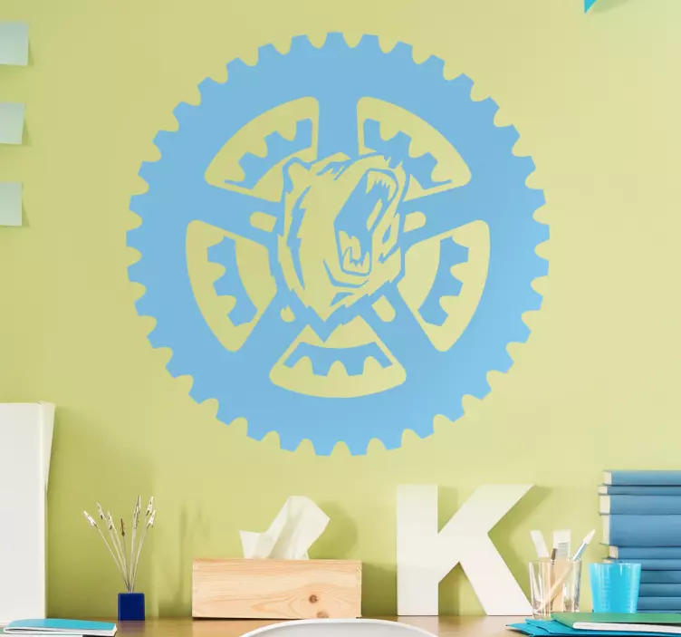 Björnhjul cykling vinyl dekal - Tenstickers