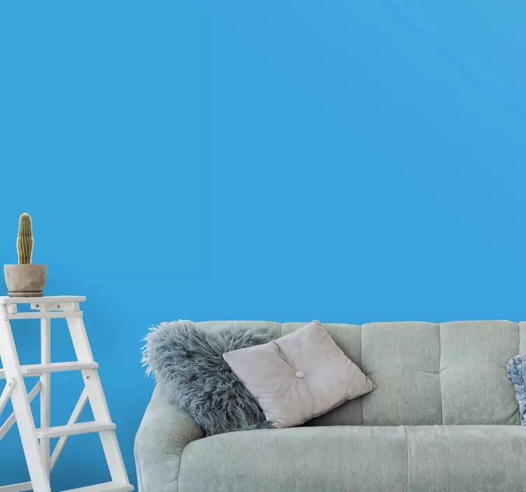 Blå enkel vinyl vägg - Tenstickers