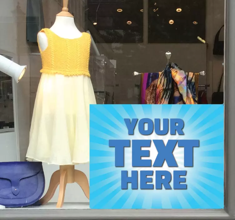 Blå ljus anpassningsbara erbjudanden vinyl klistermärke - Tenstickers