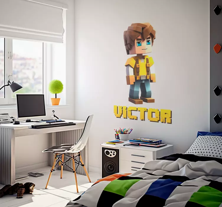 Blockera unge Väggklistermärken videospel - Tenstickers