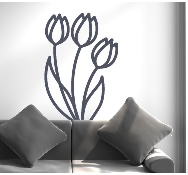 Blomma klistermärke ornate botanisk komposition - Tenstickers