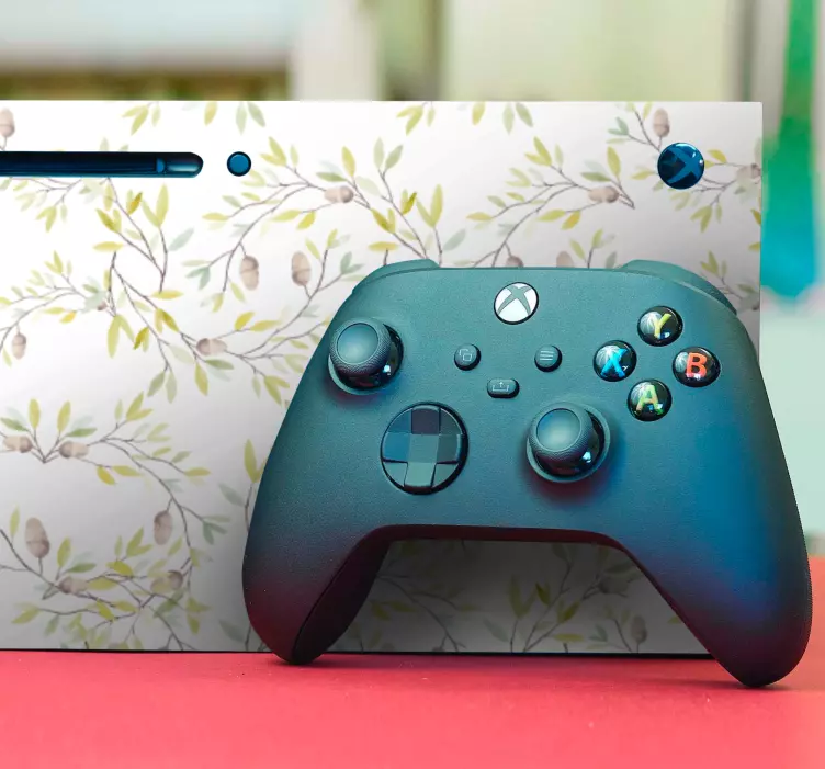 Blommigt vinmönster Xbox klistermärken - Tenstickers