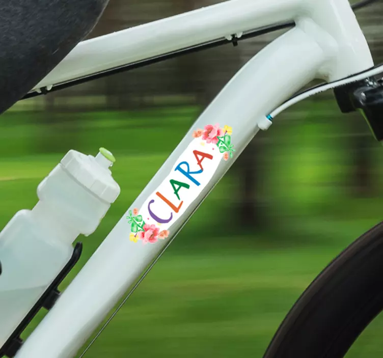 Blommor namn cykel klistermärke - Tenstickers