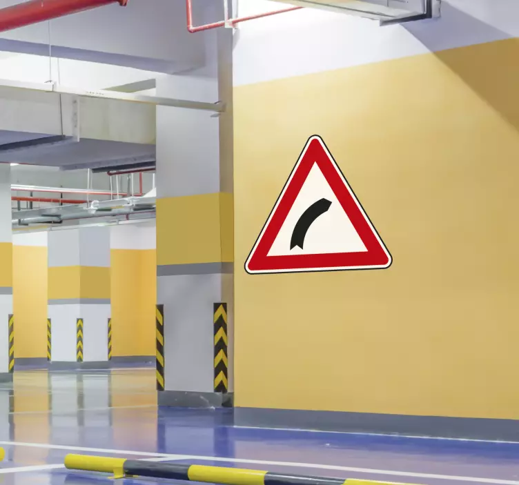 Böjd körriktningsvisare Väggklistermärken djur - Tenstickers