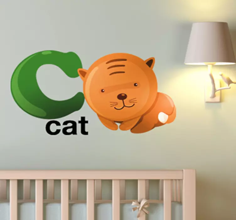 Bokstav c barn klistermärke - Tenstickers