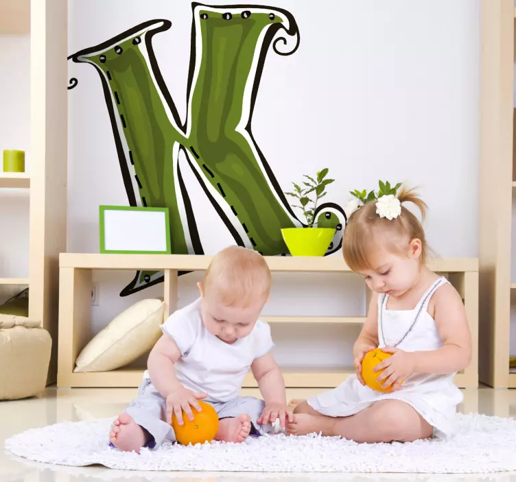 Bokstav k klistermärke - Tenstickers