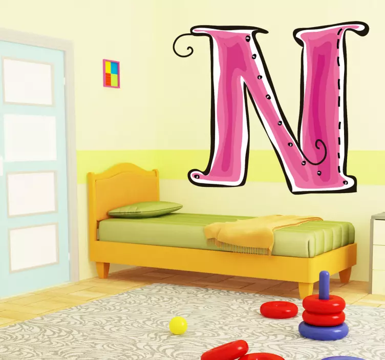 Bokstav n klistermärke - Tenstickers