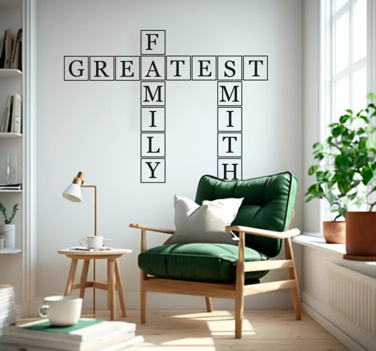 Brevblock efternamn anpassad klistermärke - Tenstickers