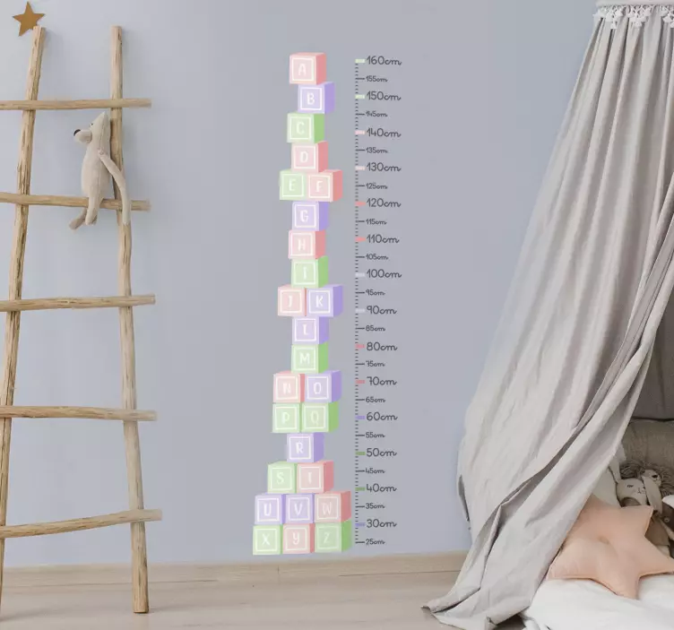 Bokstavskuber Väggklistermärken läror - Tenstickers