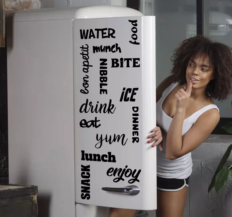 Bon aptit kylskåp apparater klistermärken - Tenstickers