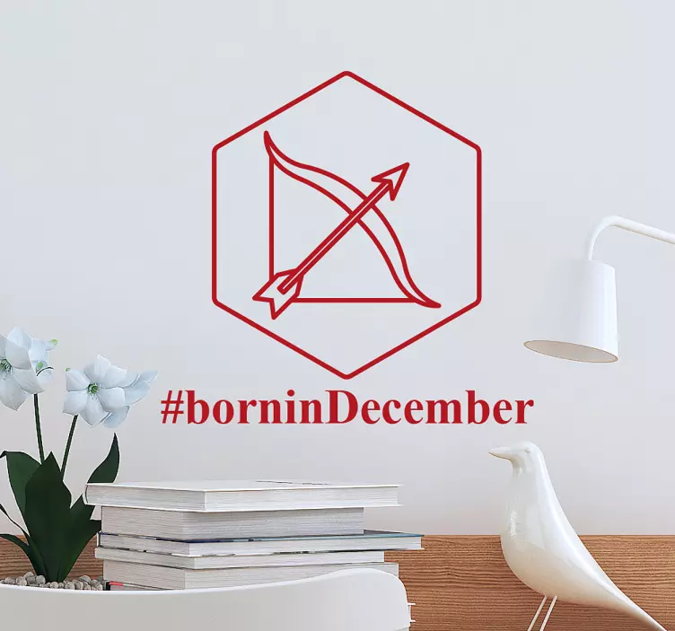 #borningdecember design anpassningsbar klistermärke - Tenstickers