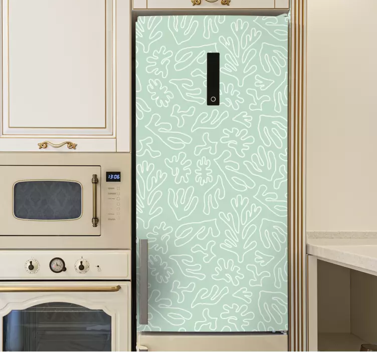 Botanisk arrangemangsstil kylskåp klistermärken - Tenstickers
