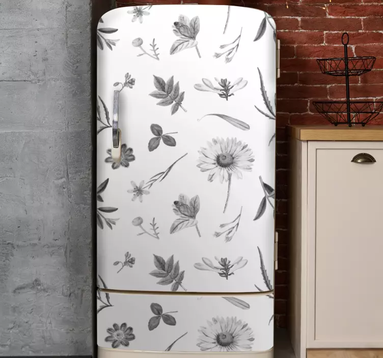 Botaniskt skydd kylskåp klistermärken - Tenstickers